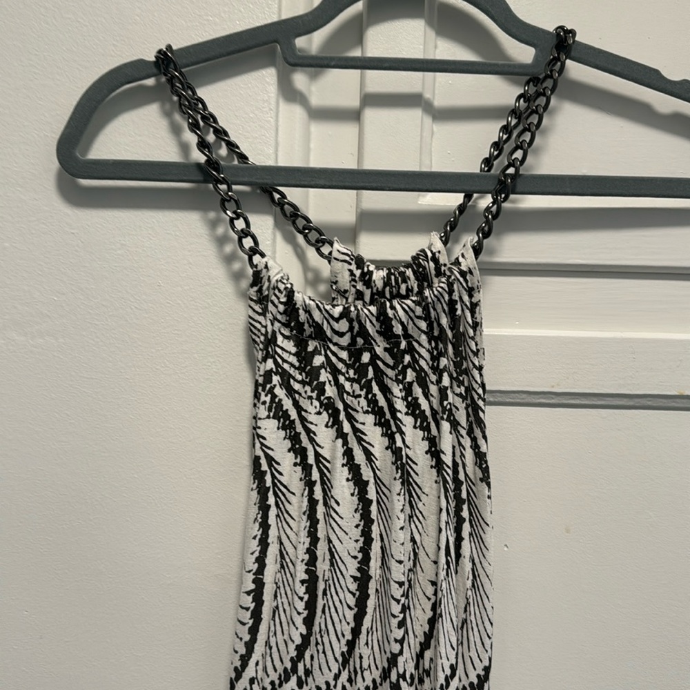 Top shop chain strap printed maxi dress small size 4